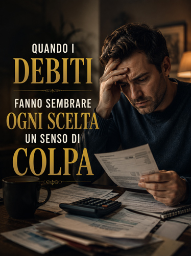 Uomo in difficoltà nel pagare le bollette