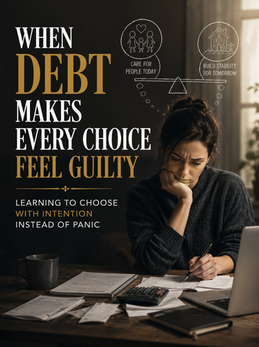 Woman at table stressing over paying bills