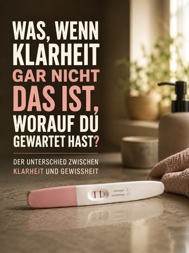 Ein positiver Schwangerschaftstest auf einer Ablage