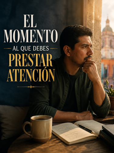 Hombre sentado a la mesa con café, pensativo mientras mira por la ventana.