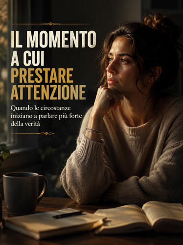 Donna immersa nei pensieri a un tavolo con un libro aperto