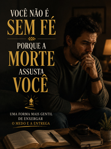 Homem à mesa com a Bíblia, mergulhado em profunda reflexão.