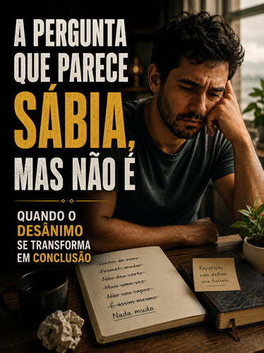 Homem sentado à mesa, estressado com o futuro.