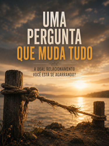 Corda desgastada entre dois postes à beira-mar