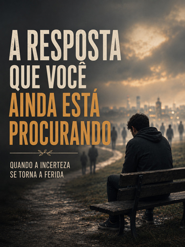Homem deprimido sentado em um banco nos arredores da cidade