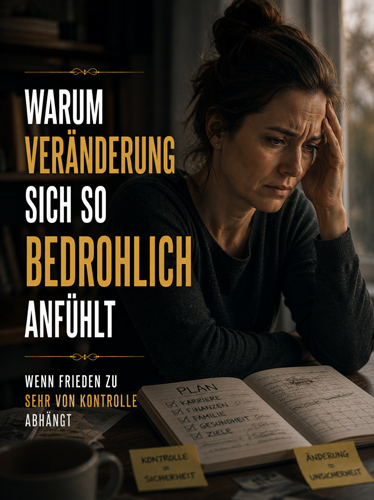 Besorgte Frau sitzt am Tisch und überprüft ihre Pläne.