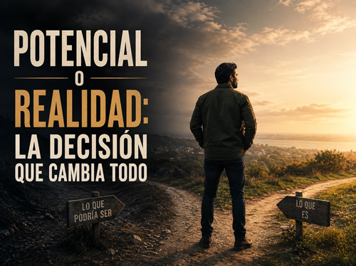 Un hombre está de pie en una encrucijada, decidiendo qué camino tomar.