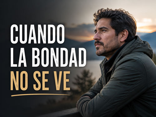 Un hombre reflexiona profundamente mientras contempla el lago desde el balcón.