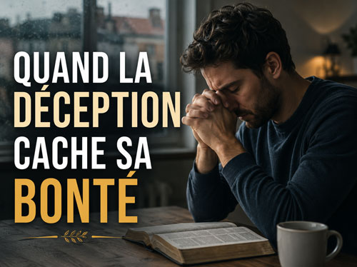 Homme priant tout en lisant la Bible