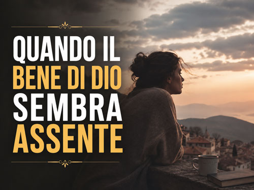 Una donna sul balcone osserva la città.