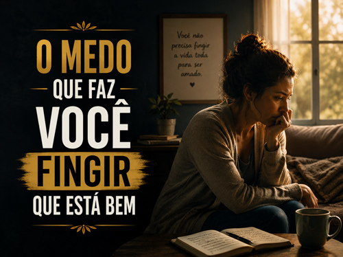 Mulher junto à janela, mergulhada em pensamentos profundos.