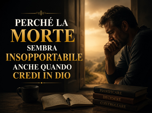 Un uomo immerso nei suoi pensieri accanto a una finestra, con una strada che conduce verso l’orizzonte.