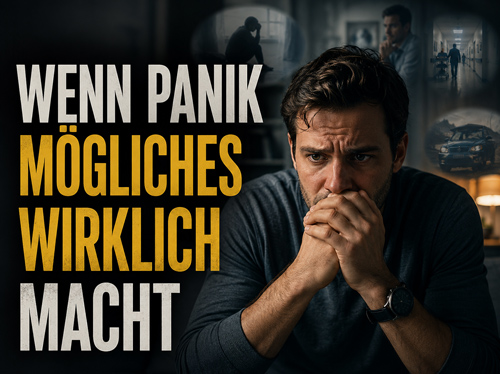Ein von panischen Gedanken erfüllter Mann
