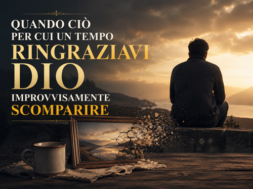 Un uomo seduto su una panchina osserva il tramonto sul lago e sulle montagne.
