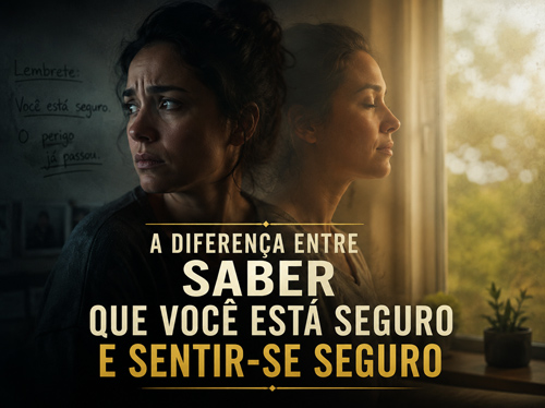 Uma mulher dividida entre a luz e a escuridão.