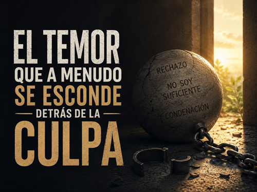 Una bola de hierro con palabras escritas y una cadena, en la sombra, cerca de una puerta abierta.