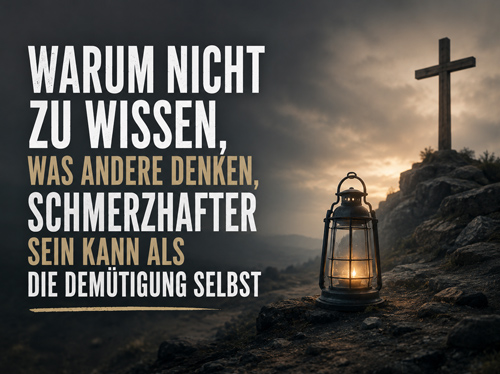 Laterne auf einem Berg neben einem großen Kreuz.